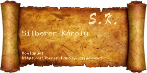 Silberer Károly névjegykártya